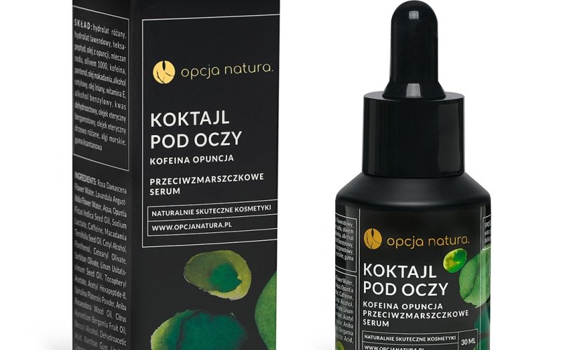 Koktajl pod oczy - przeciwzmarszczkowe serum kofeina i opuncja