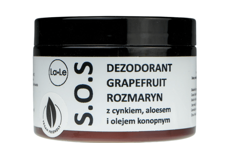 Dezodorant S.O.S grapefruit-rozmaryn z cynkiem, aloesem i olejem konopnym